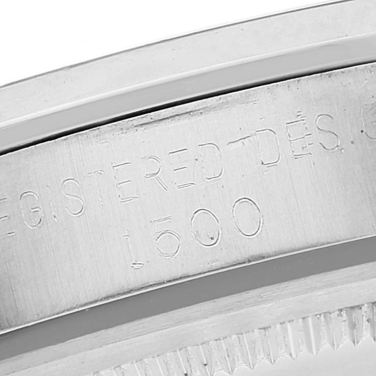 Rolex Date Stainless Steel Silver Dial Vintage Mens Watch 1500 Box Service Card