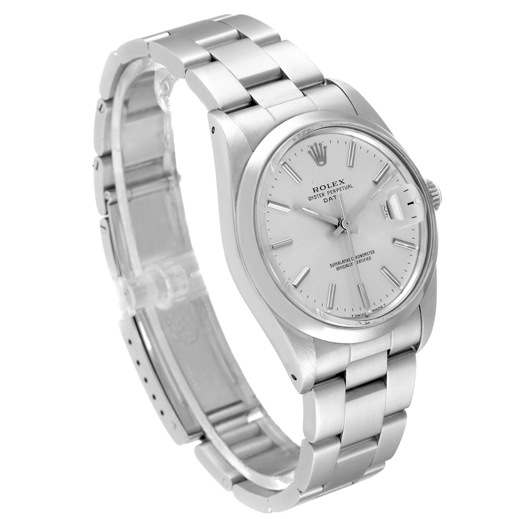 Rolex Date Stainless Steel Silver Dial Vintage Mens Watch 15000c