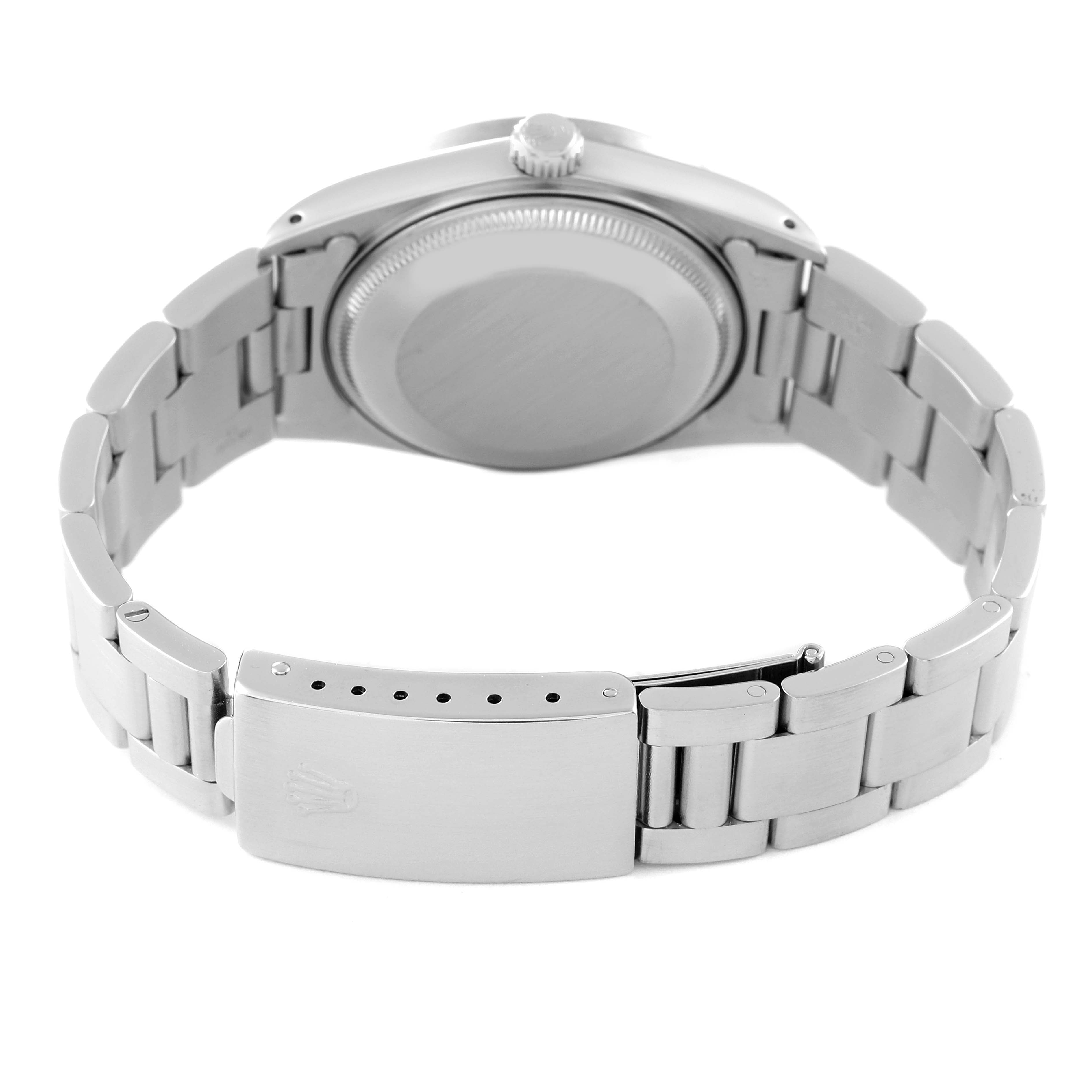 Rolex Date Stainless Steel Silver Dial Vintage Mens Watch 15010 Box Papers