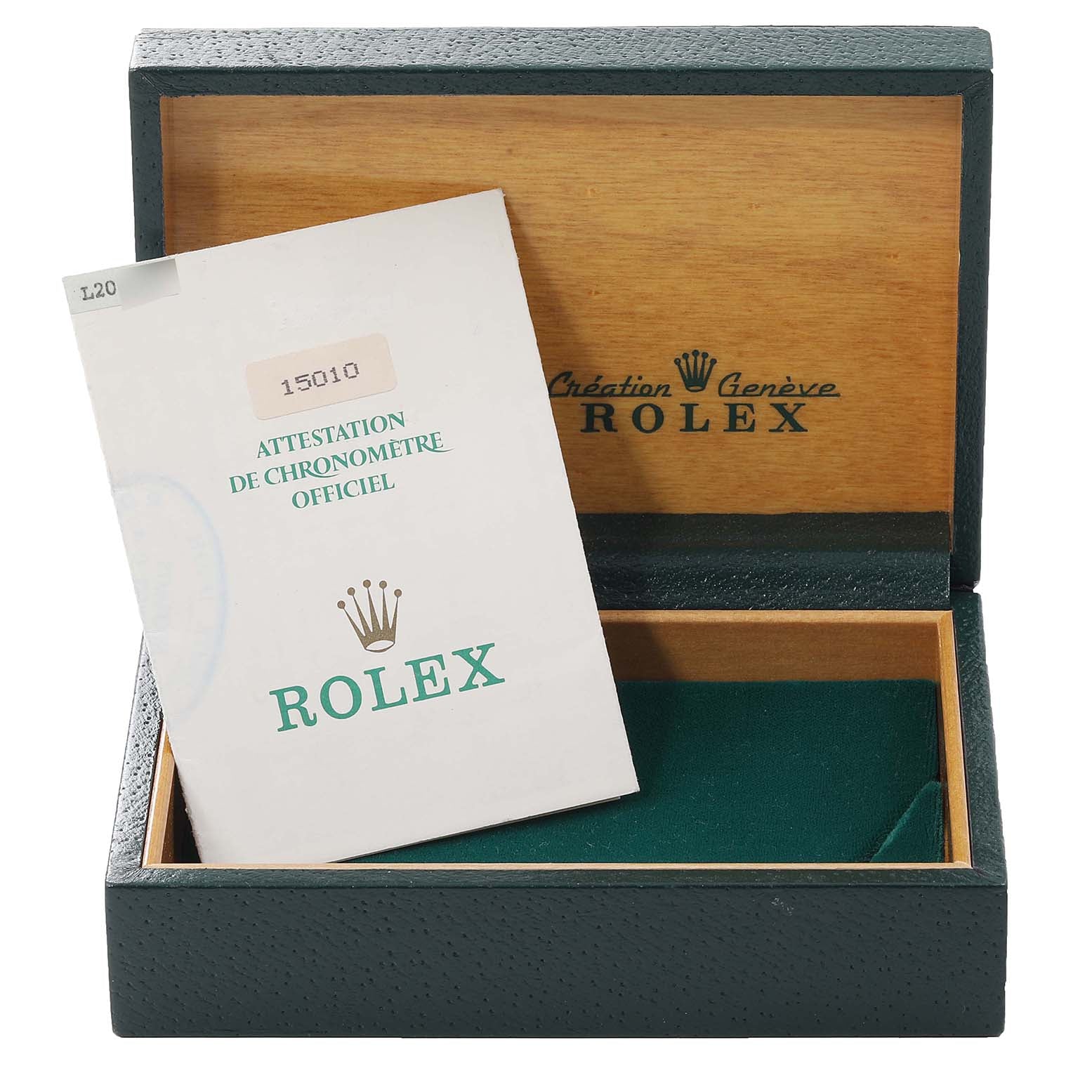 Rolex Date Stainless Steel Silver Dial Vintage Mens Watch 15010 Box Papers