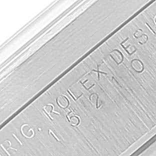 Rolex Date Stainless Steel White Dial Mens Watch 15210 Box Papers