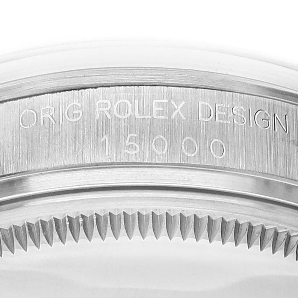 Rolex Date Stainless Steel White Dial Vintage Mens Watch 15000