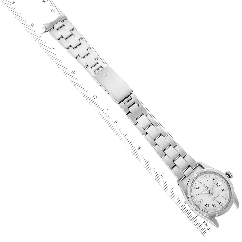 Rolex Date Stainless Steel White Dial Vintage Mens Watch 1501