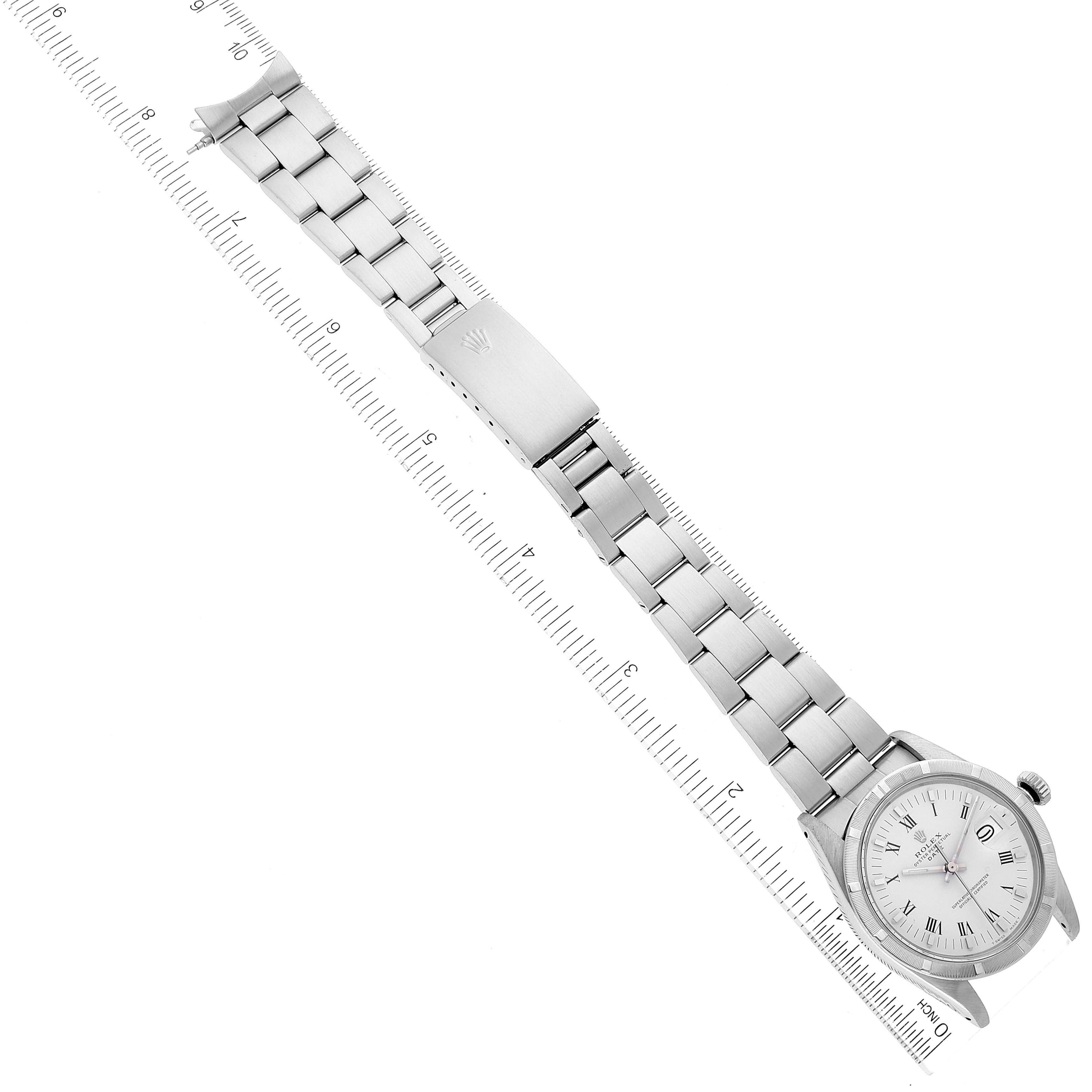 Rolex Date Stainless Steel White Dial Vintage Mens Watch 1501