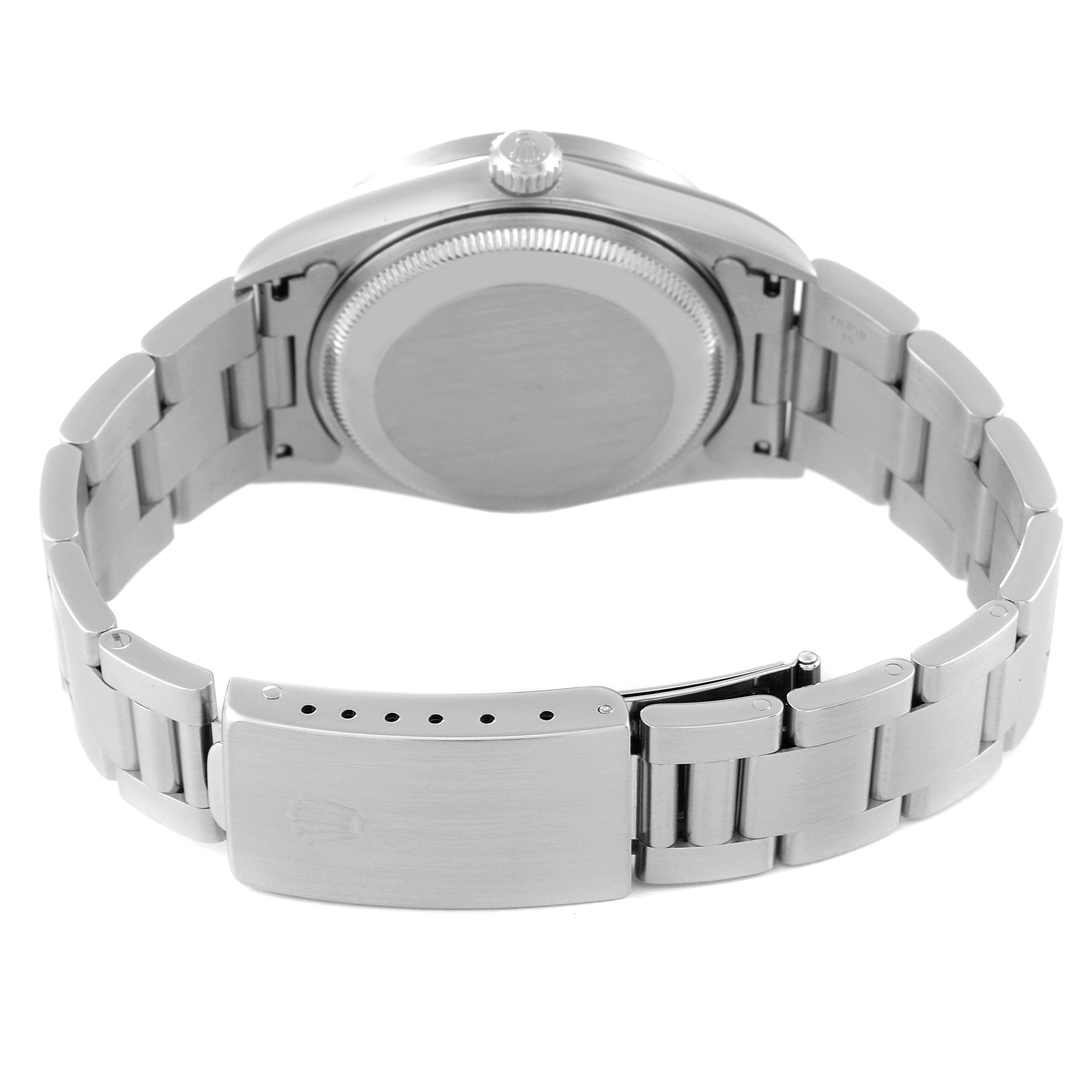Rolex Date Steel White Dial Oyster Bracelet Mens Watch 15210