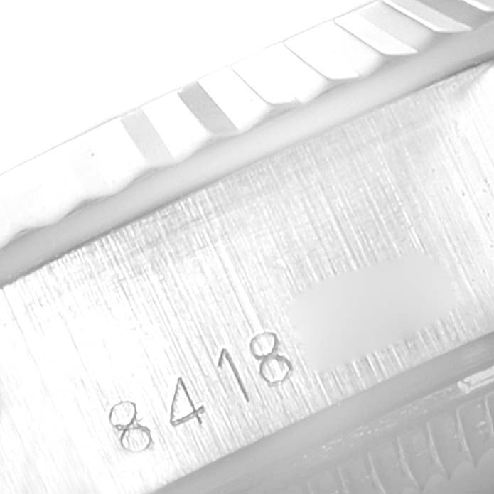 Rolex Date Steel White Gold Silver Dial Ladies Watch 69174 Box Papers