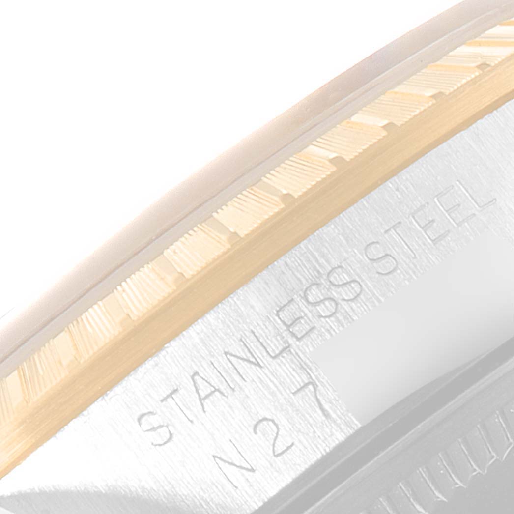 Rolex Date Baton Dial Oyster Bracelet Steel Yellow Gold Mens Watch 15223