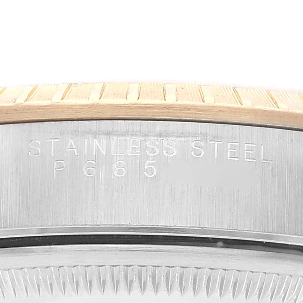 Rolex Date Steel Yellow Gold Baton Dial Oyster Bracelet Mens Watch 15223