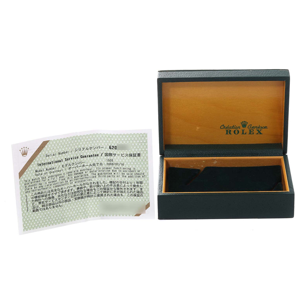 Rolex Date Steel Yellow Gold Blue Dial Vintage Mens Watch 1505
