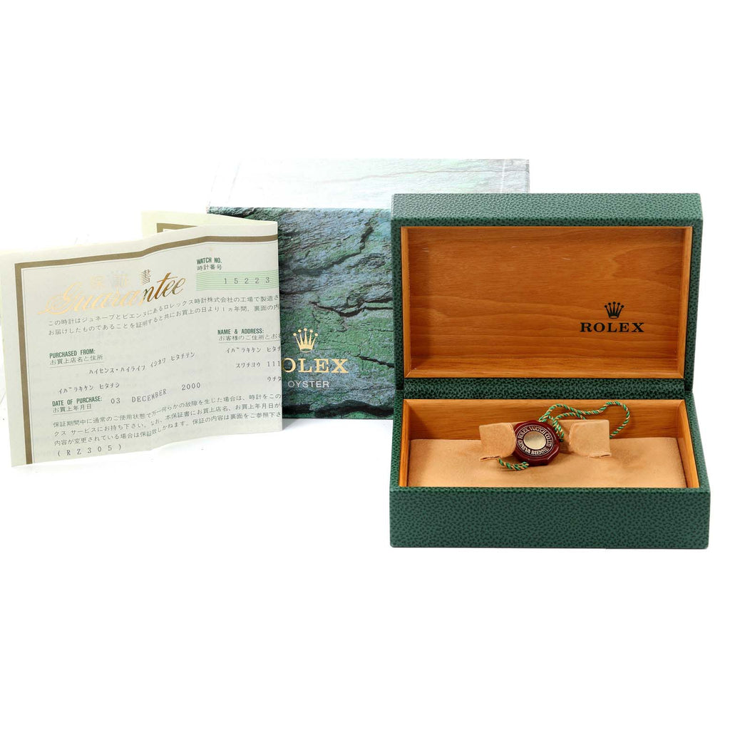 Rolex Date Steel Yellow Gold Champagne Dial Mens Watch 15223 Box Papers