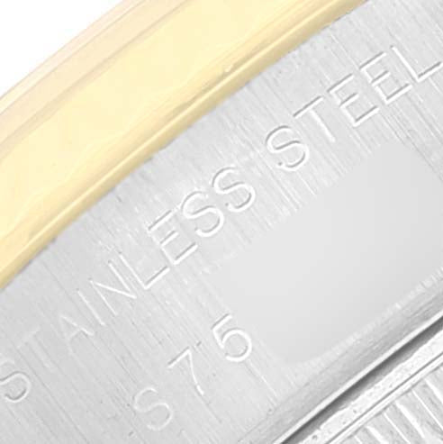 Rolex Date Steel Yellow Gold Fluted Bezel Ladies Watch 69173