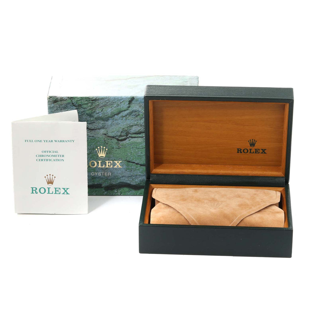 Rolex Date Steel Yellow Gold Oyster Bracelet Mens Watch 15223 Box Papers