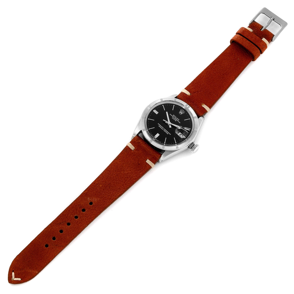 Rolex Date Vintage Black Dial Stainless Steel Mens Watch 1501