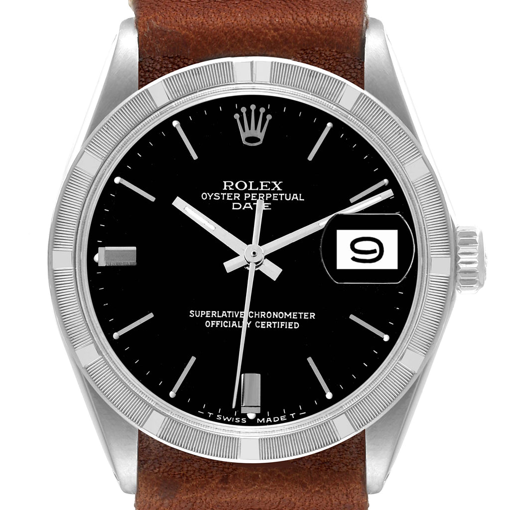 Rolex Date Vintage Black Dial Stainless Steel Mens Watch 1501