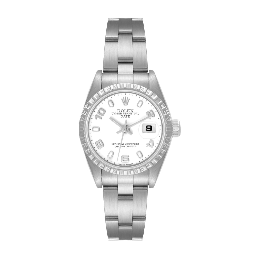 Rolex Date White Dial Jubilee Bracelet Ladies Watch 79240 Box
