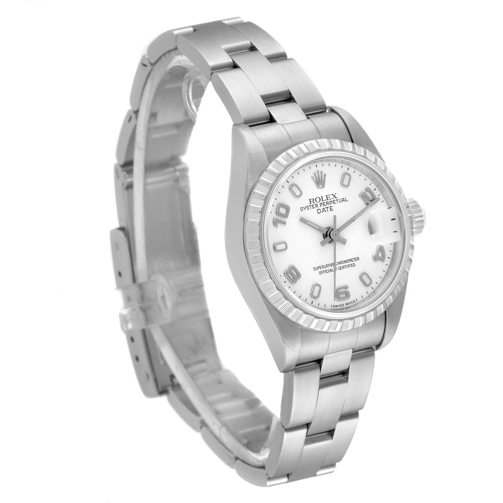 Rolex Date White Dial Jubilee Bracelet Ladies Watch 79240 Box