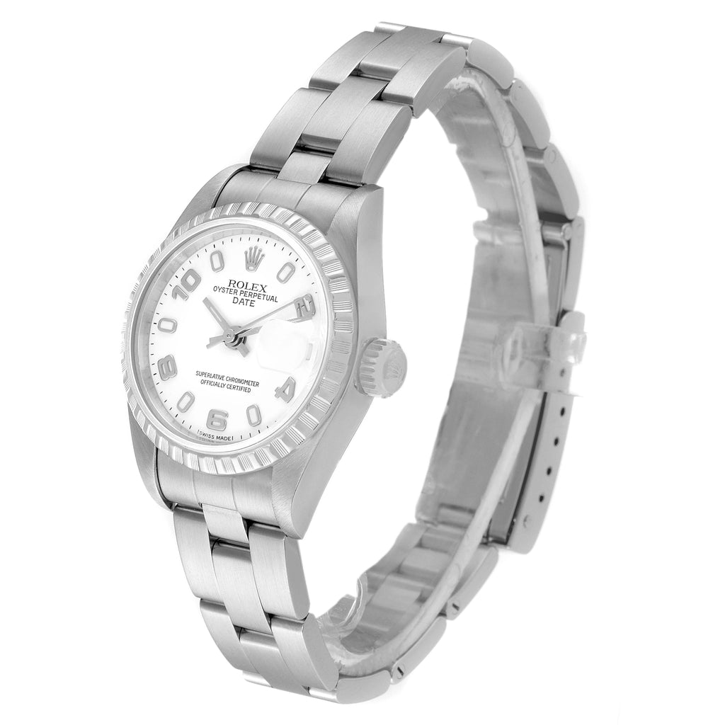Rolex Date White Dial Jubilee Bracelet Ladies Watch 79240 Box