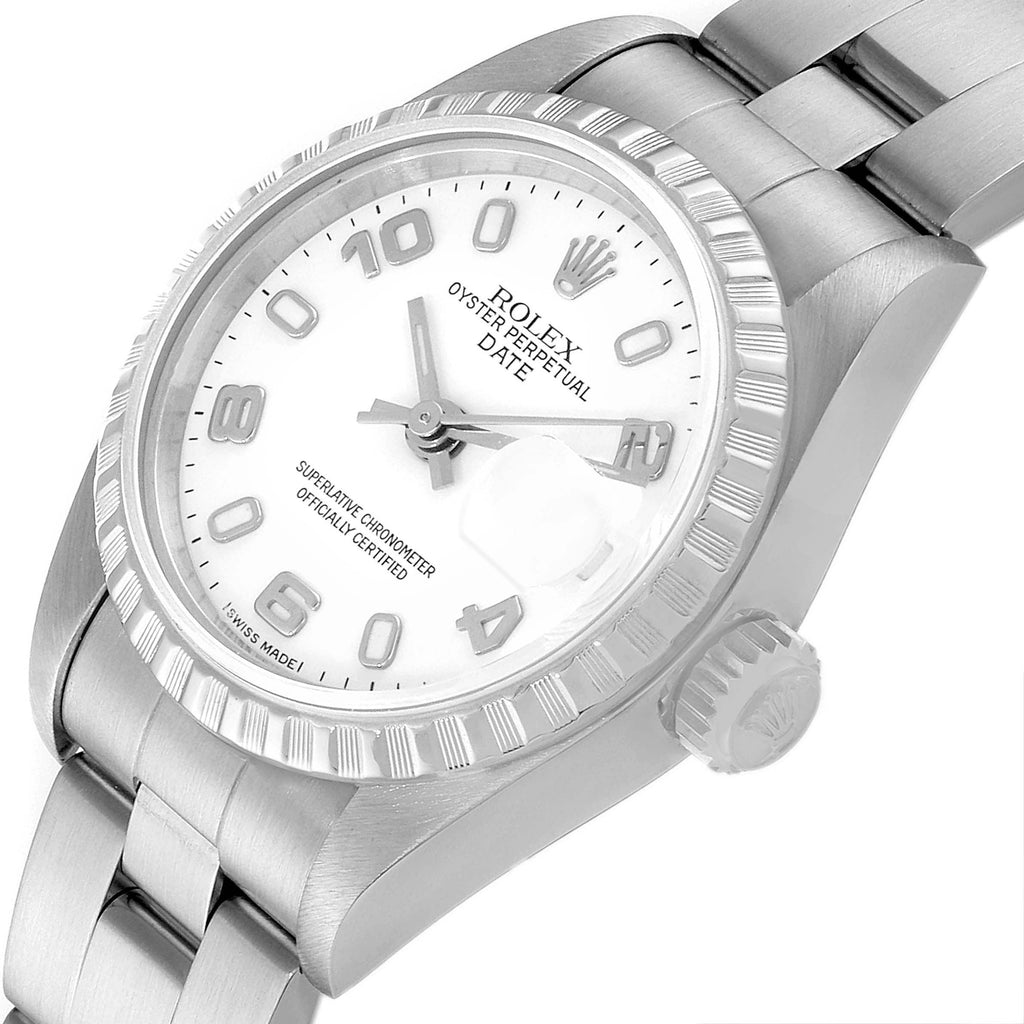 Rolex Date White Dial Jubilee Bracelet Ladies Watch 79240 Box