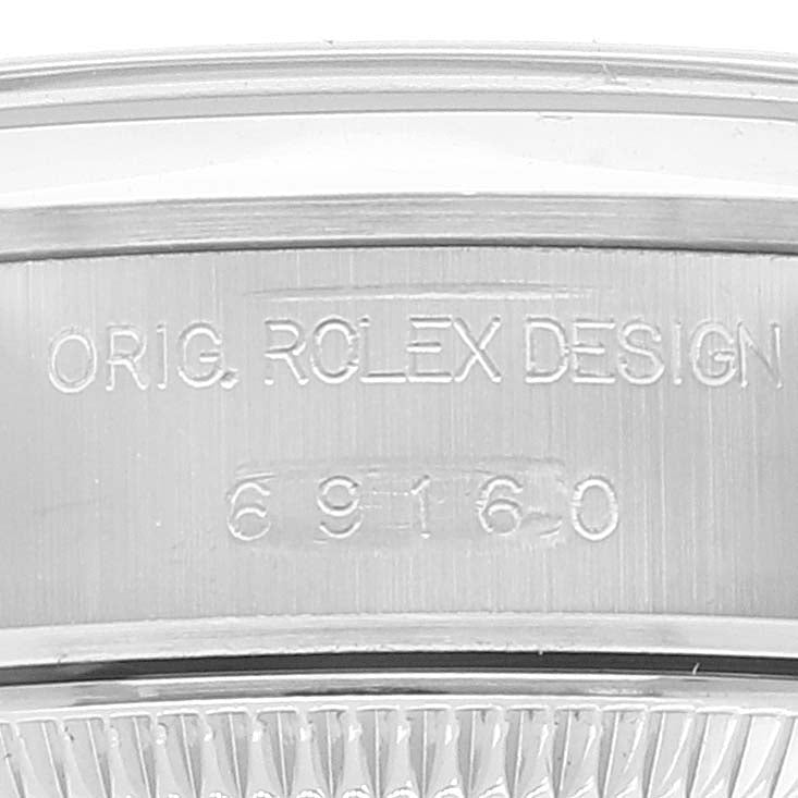 Rolex Date White Dial Oyster Bracelet Steel Ladies Watch 69160 Papers
