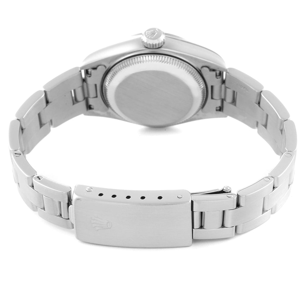 Rolex Date White Dial Oyster Bracelet Steel Ladies Watch 69160 Papers