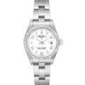 Rolex Date White Dial Oyster Bracelet Steel Ladies Watch 79190 Papers