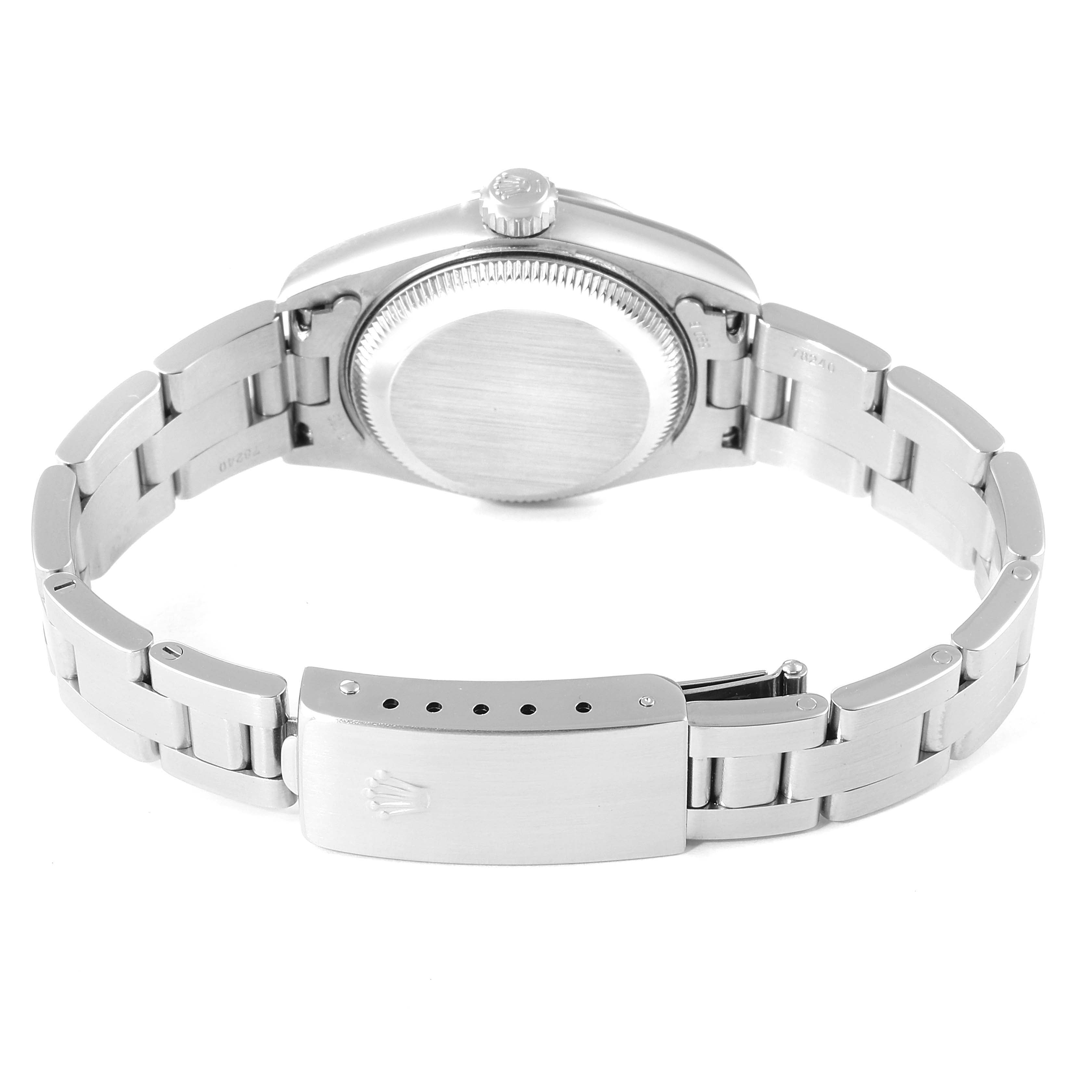 Rolex Date White Dial Oyster Bracelet Steel Ladies Watch 79190 Papers