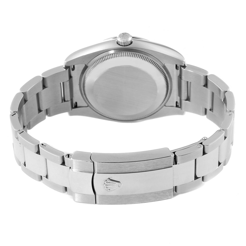 Rolex Date White Dial Oyster Bracelet Steel Mens Watch 115200 Unworn
