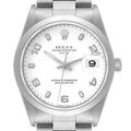 Rolex Date White Dial Oyster Bracelet Steel Mens Watch 15200 Box Papers