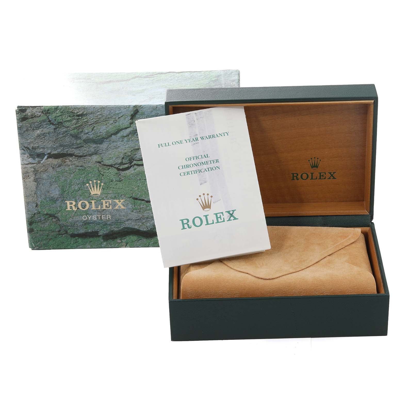 Rolex Date White Dial Oyster Bracelet Steel Mens Watch 15200 Box Papers