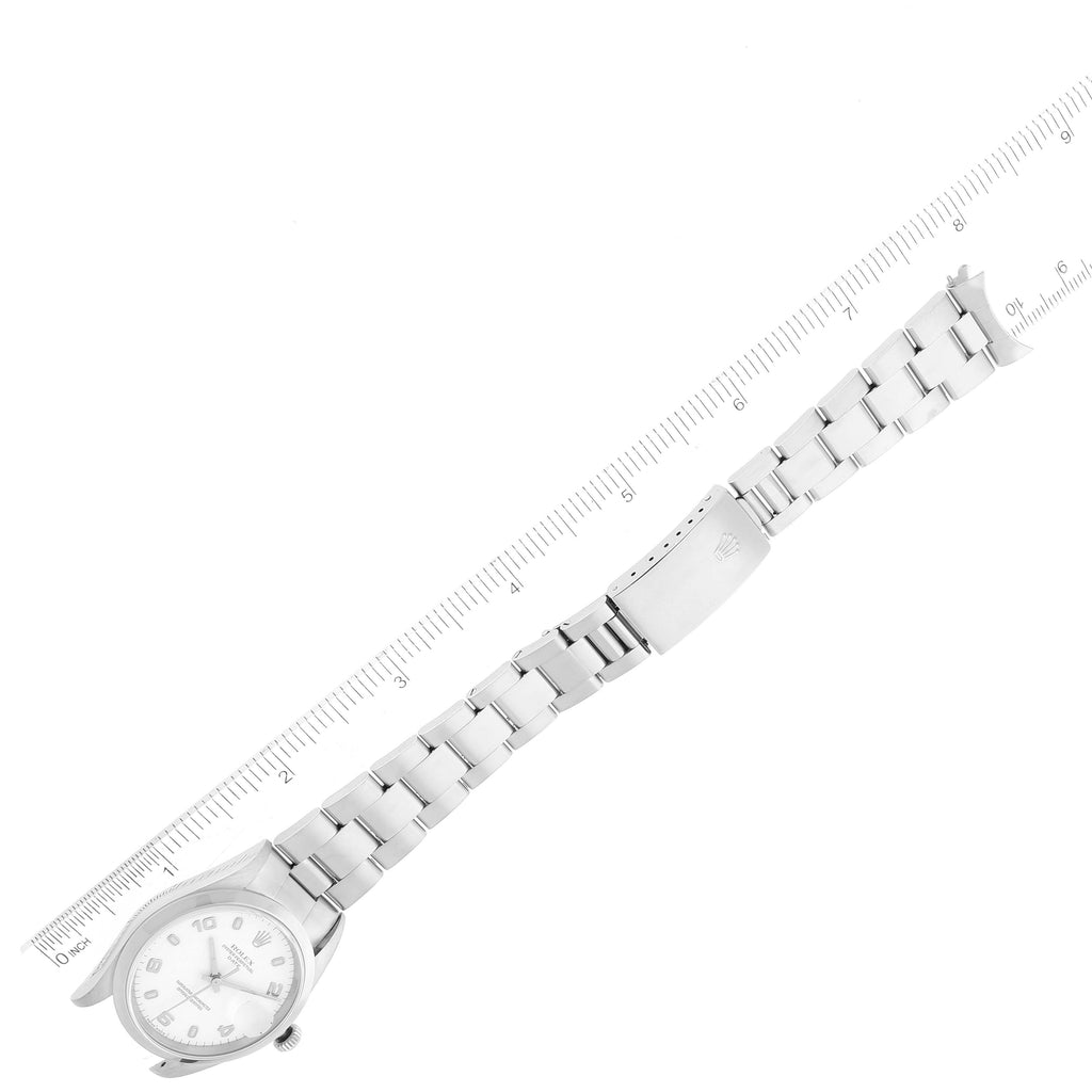 Rolex Date White Dial Oyster Bracelet Steel Mens Watch 15200 Box Papers