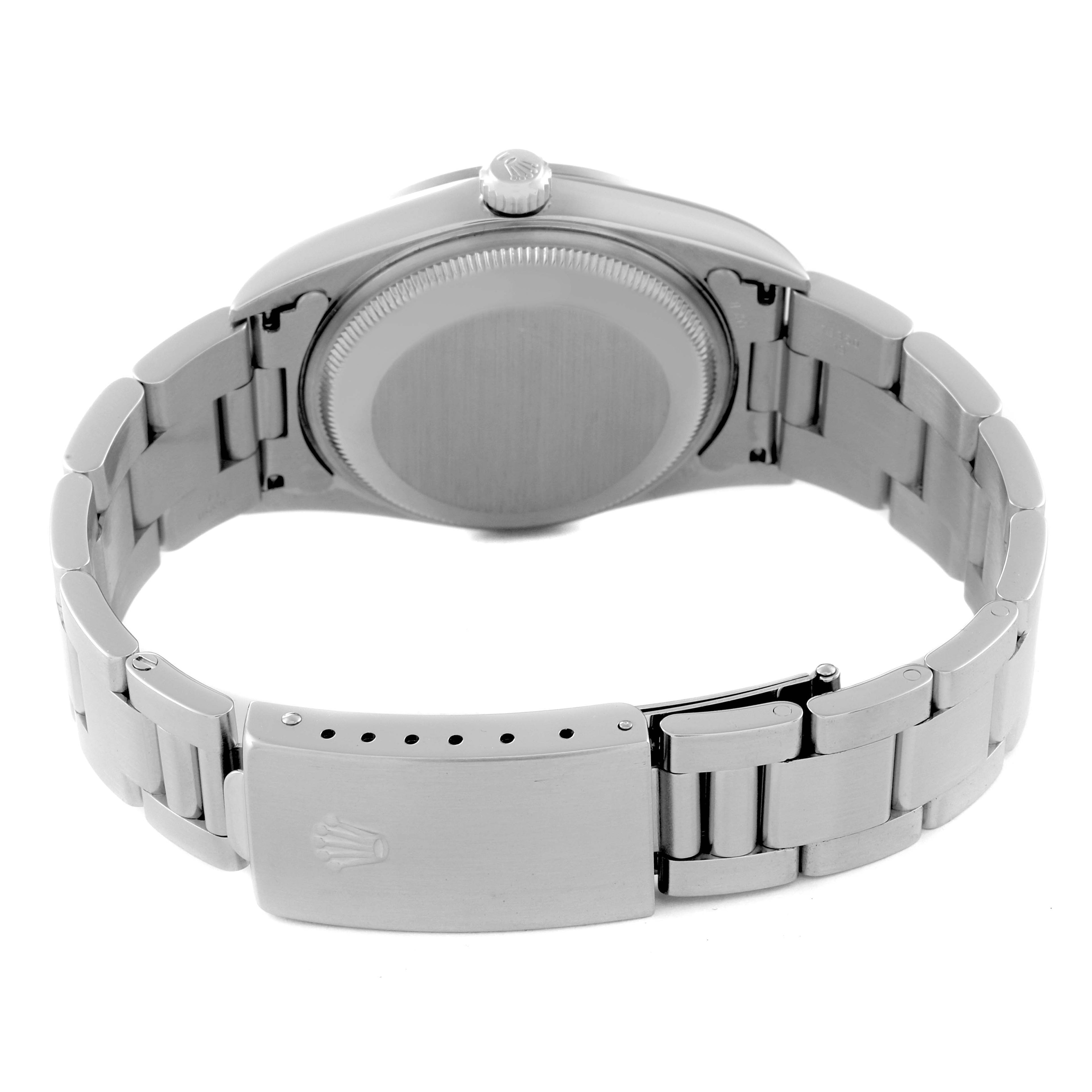 Rolex Date White Dial Smooth Bezel Steel Mens Watch 15200