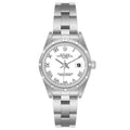 Rolex Date White Roman Dial Oyster Bracelet Steel Ladies Watch 79190