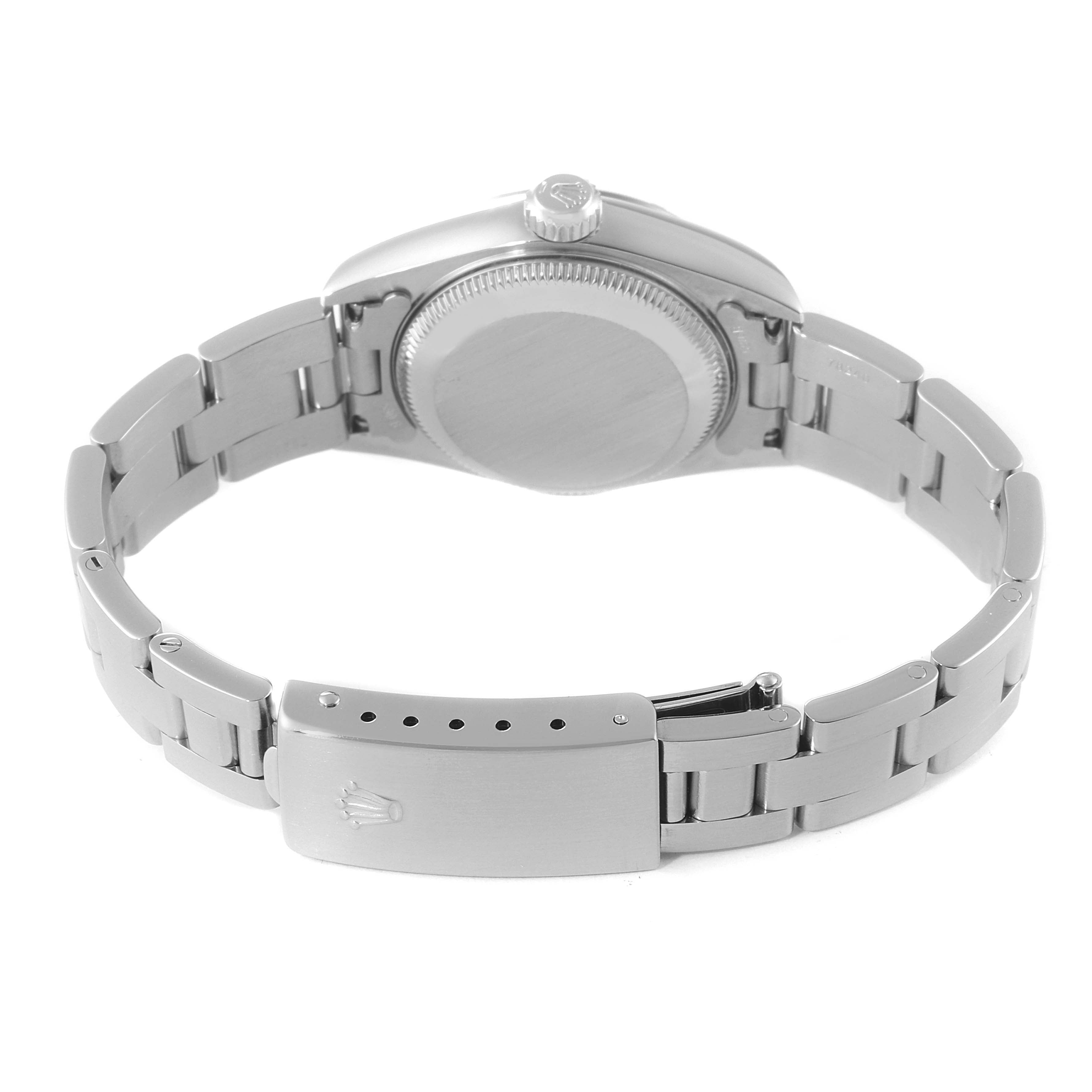 Rolex Date White Roman Dial Oyster Bracelet Steel Ladies Watch 79190