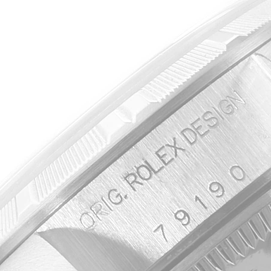 Rolex Date White Roman Dial Oyster Bracelet Steel Ladies Watch 79190