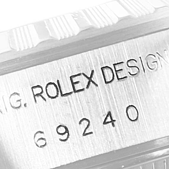 Rolex Date White Roman Dial Steel Ladies Watch 69240