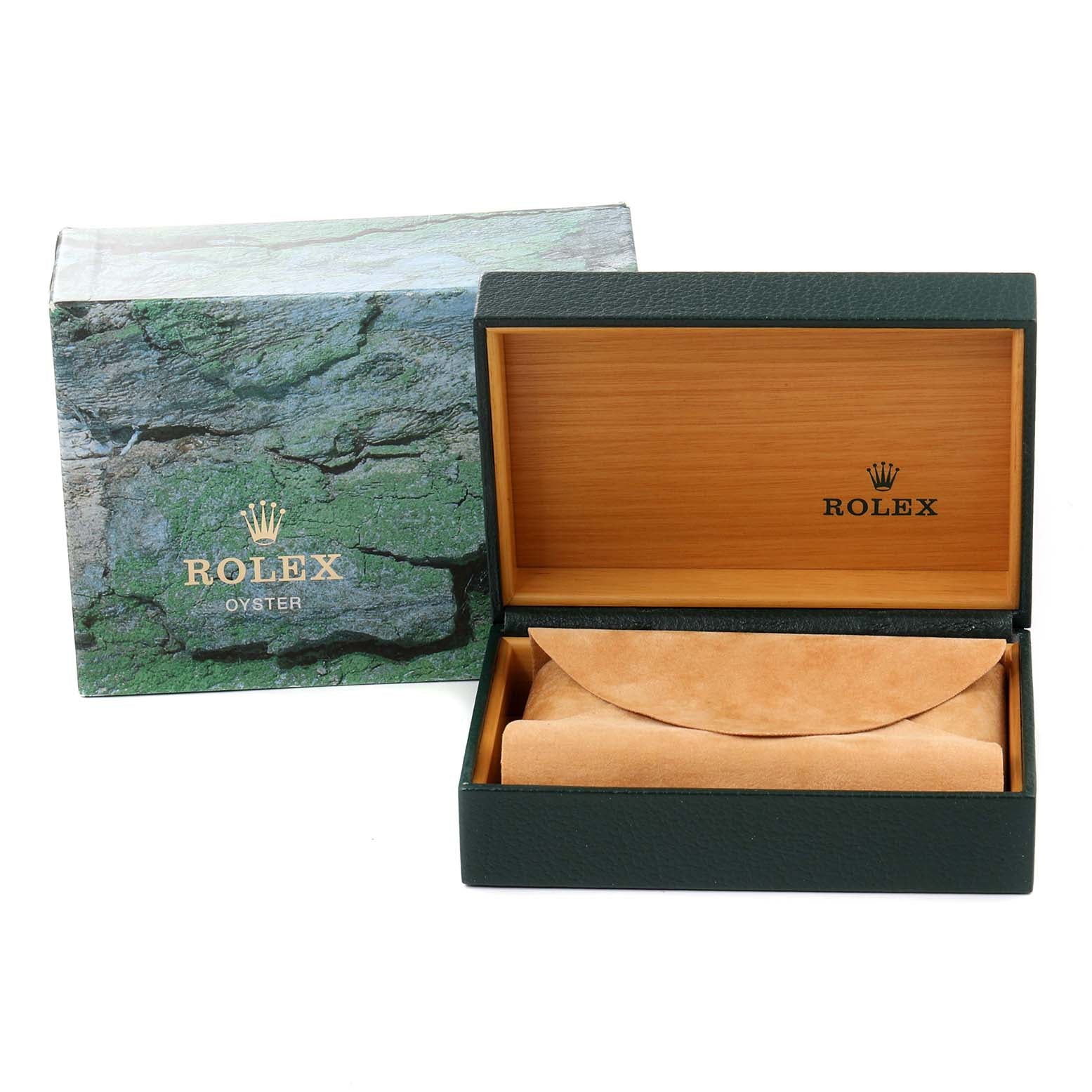 Rolex Date Yellow Gold Steel Blue Dial Mens Watch 15223