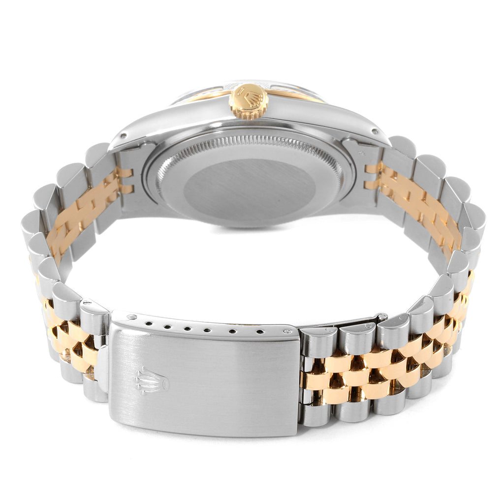 Rolex Datejust 36 Silver Dial Steel Yellow Gold Vintage Mens Watch 16013
