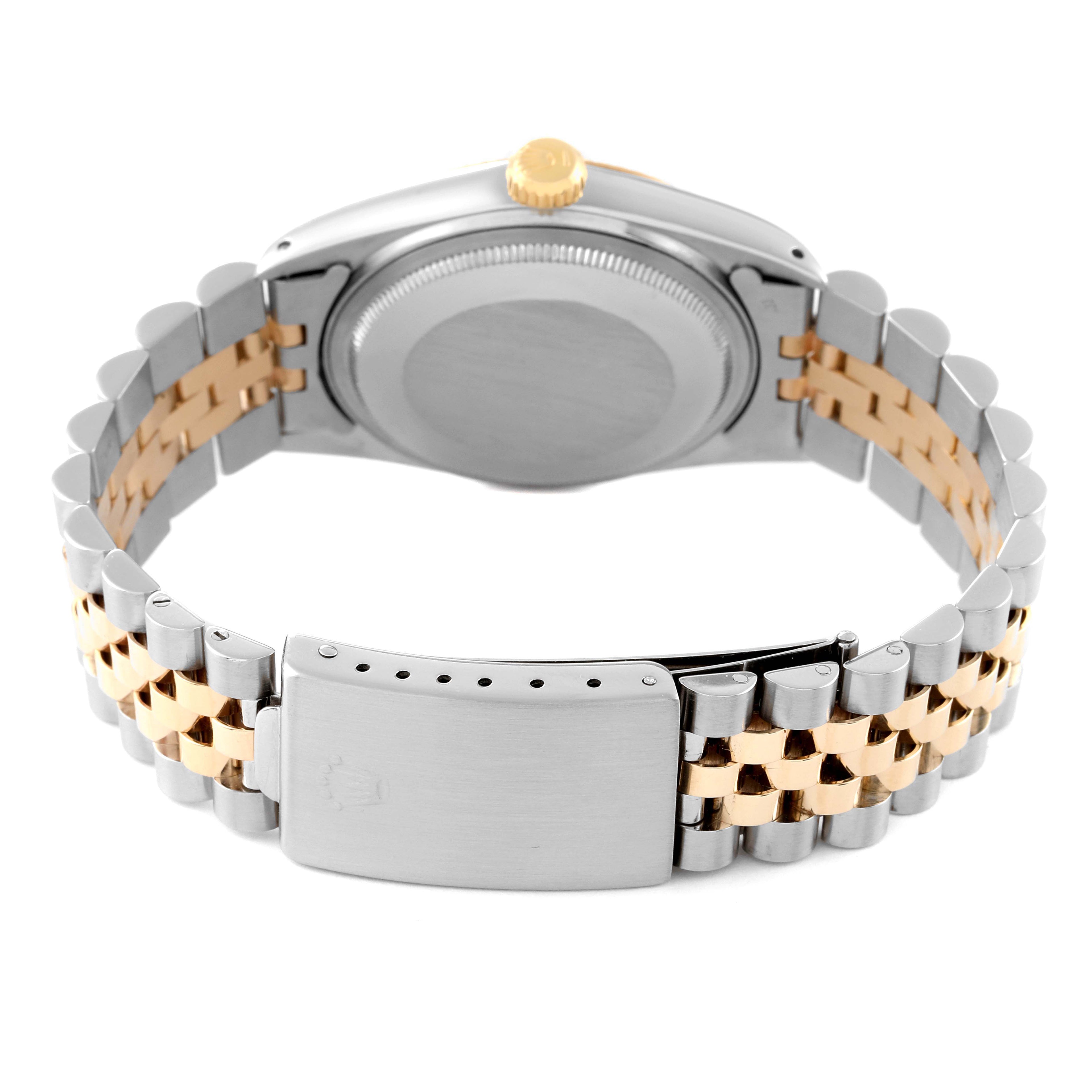 Rolex Datejust 36 Steel Yellow Gold Diamond Vintage Mens Watch 16013
