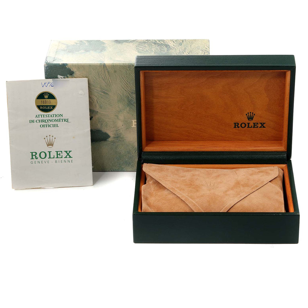 Rolex Datejust 36 Steel Yellow Gold Vintage Linen Dial Watch 16013 Box Papers