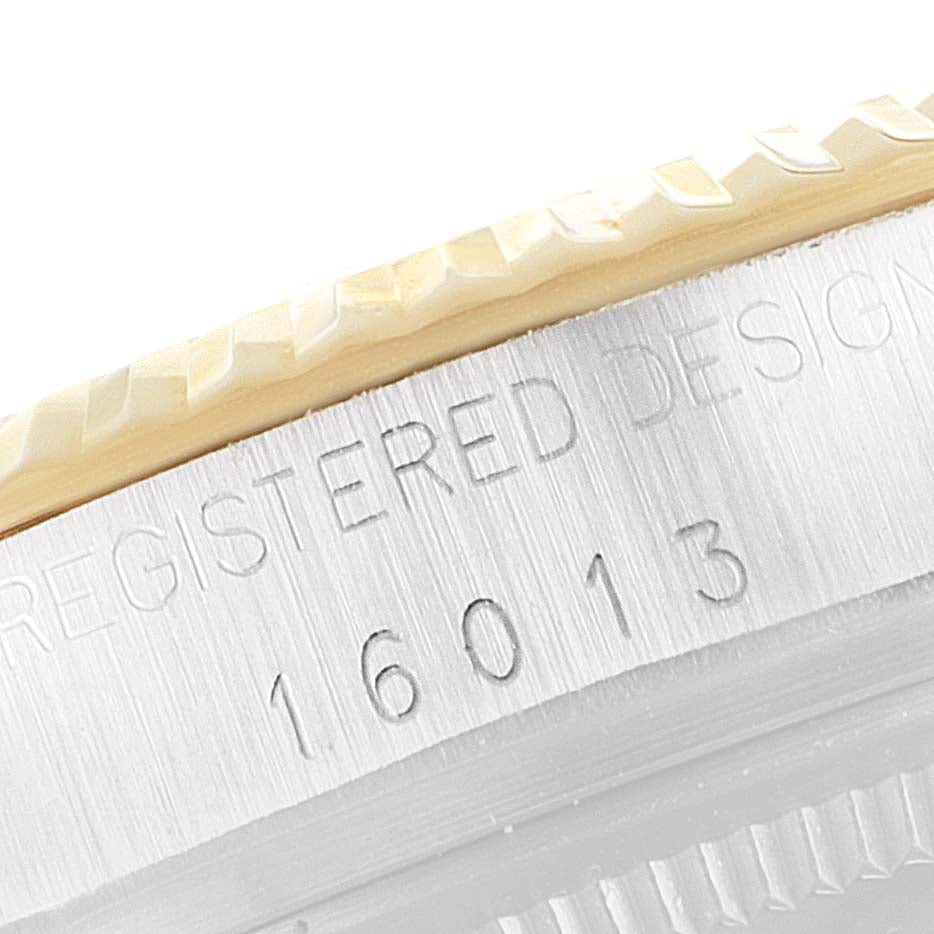 Rolex Datejust 36 Steel Yellow Gold Vintage Linen Dial Watch 16013 Box Papers