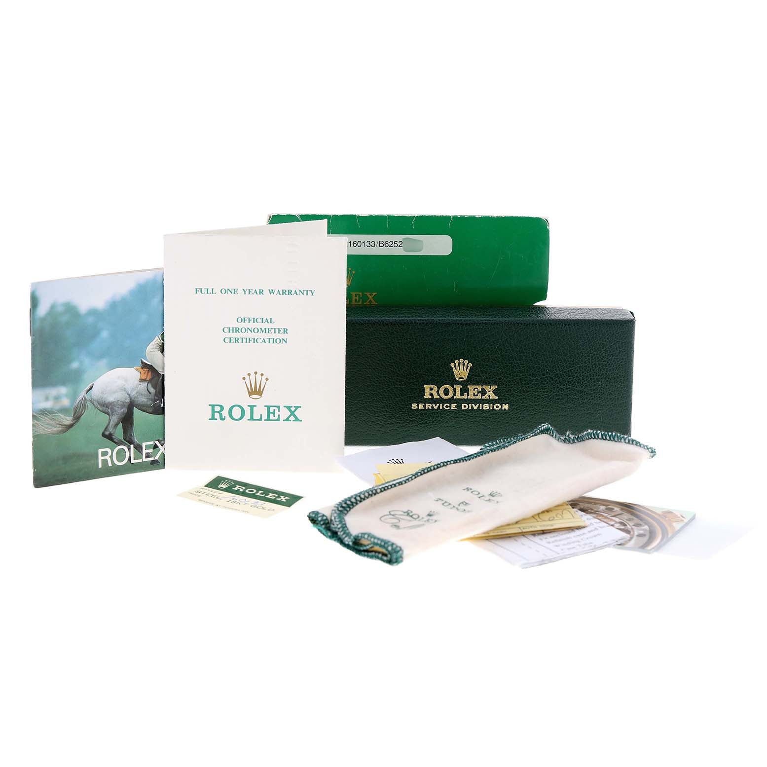 Rolex Datejust 36 Steel Yellow Gold Vintage Fat Boy Linen Dial Watch 16013 Box Papers