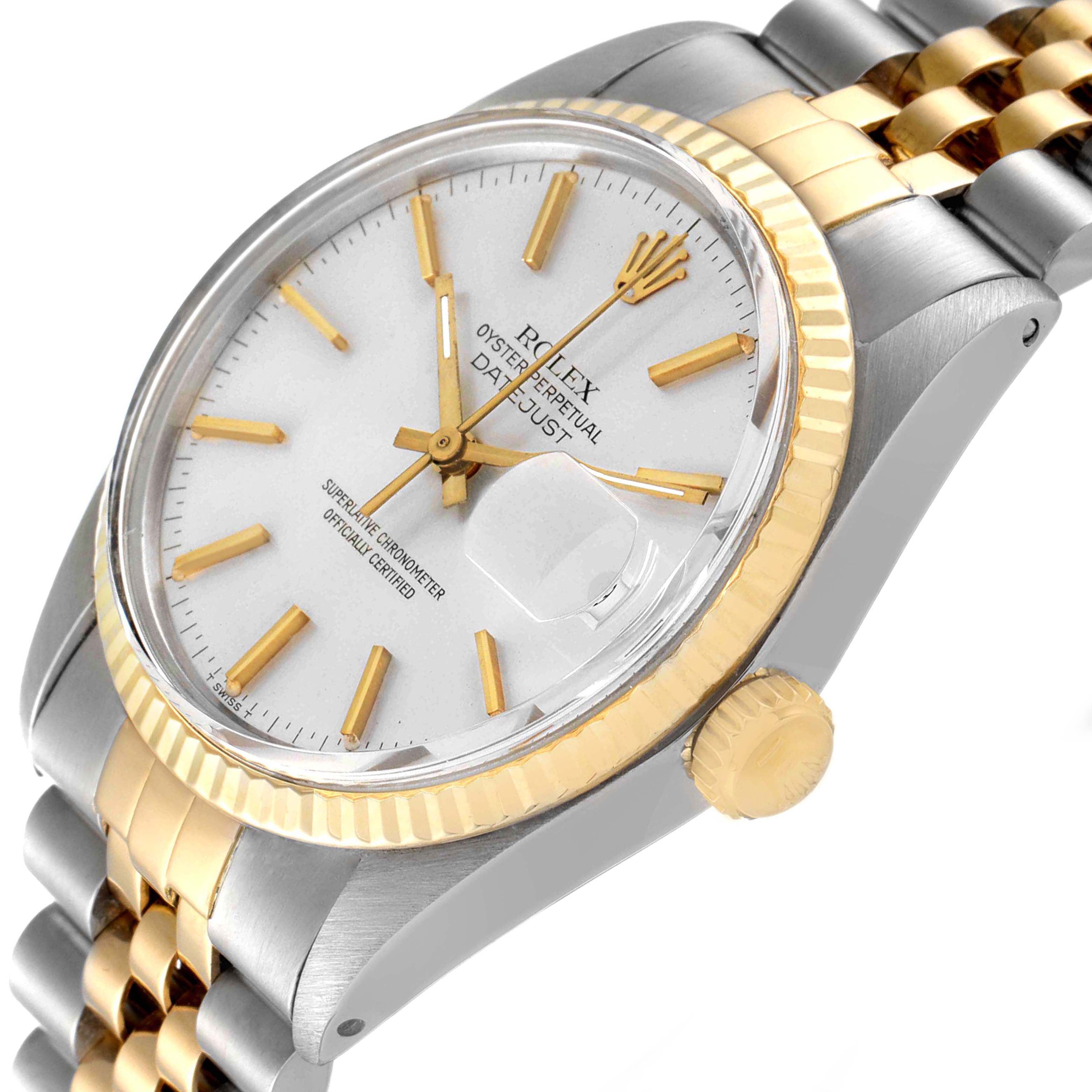 Rolex Datejust 36 Steel Yellow Gold Vintage Mens Watch 16013 + 5 extra link