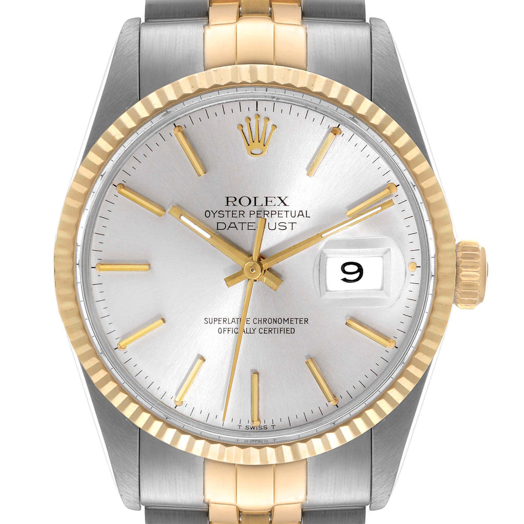 Rolex Datejust 36 Steel Yellow Gold Vintage Mens Watch 16013 + 5 extra link