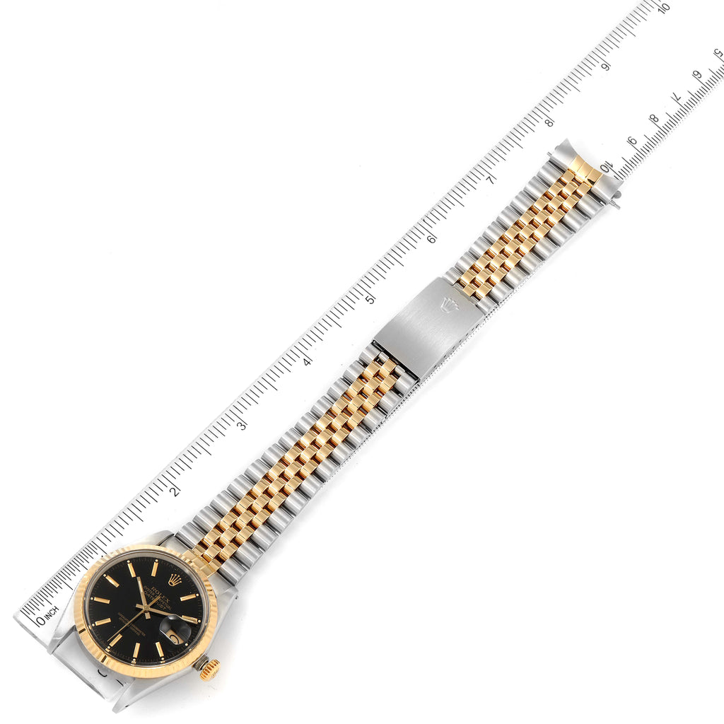 Rolex Datejust 36 Steel Yellow Gold Vintage Mens Watch 16013 Box Papers
