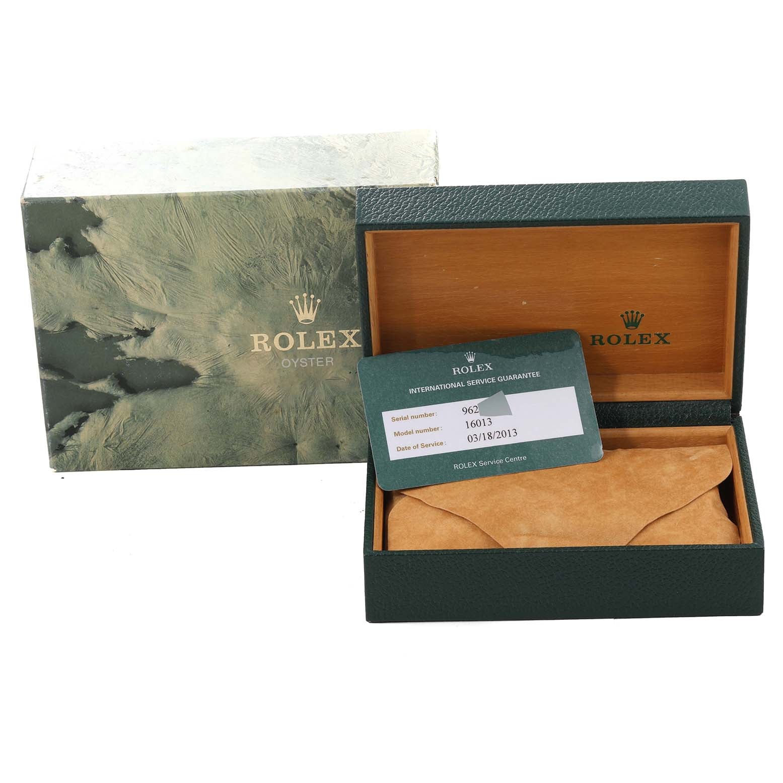 Rolex Datejust 36 Steel Yellow Gold Vintage Mens Watch 16013 Box Service Card