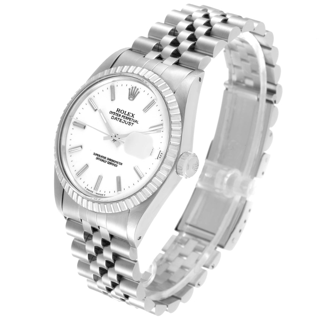 Rolex Datejust 36mm White Dial Steel Vintage Mens Watch 16030