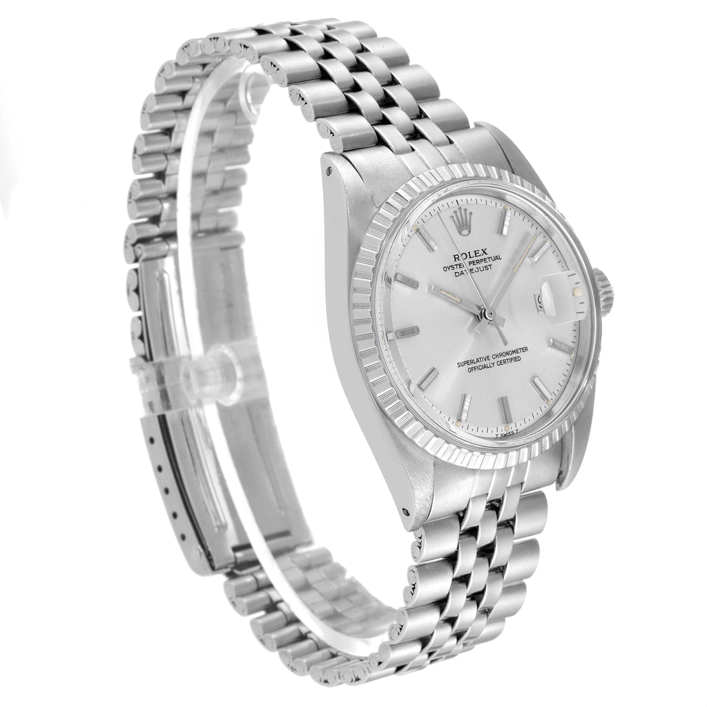 Rolex Datejust Silver Dial Jubilee Bracelet Vintage Mens Watch 1603