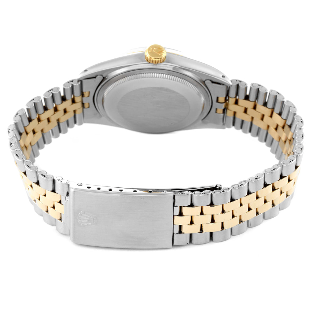Rolex Datejust Silver Dial Steel Yellow Gold Vintage Mens Watch 1601
