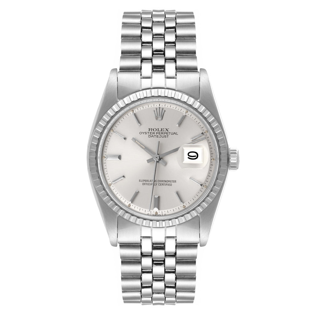 Rolex Datejust Silver Sigma Dial Jubilee Bracelet Vintage Mens Watch 1603