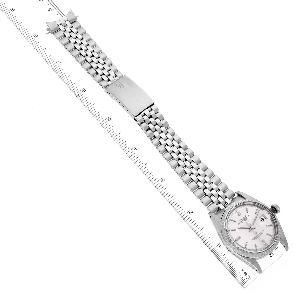 Rolex Datejust Silver Sigma Dial Jubilee Bracelet Vintage Mens Watch 1603